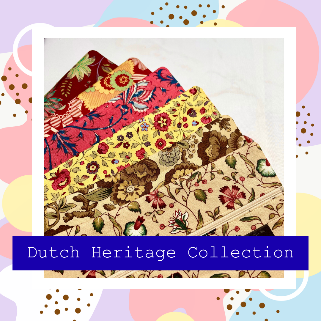 Dutch Heritage Collection - PINK & BLUE - Project Bag 11’x14’ (27.9cm x 35.6cm)