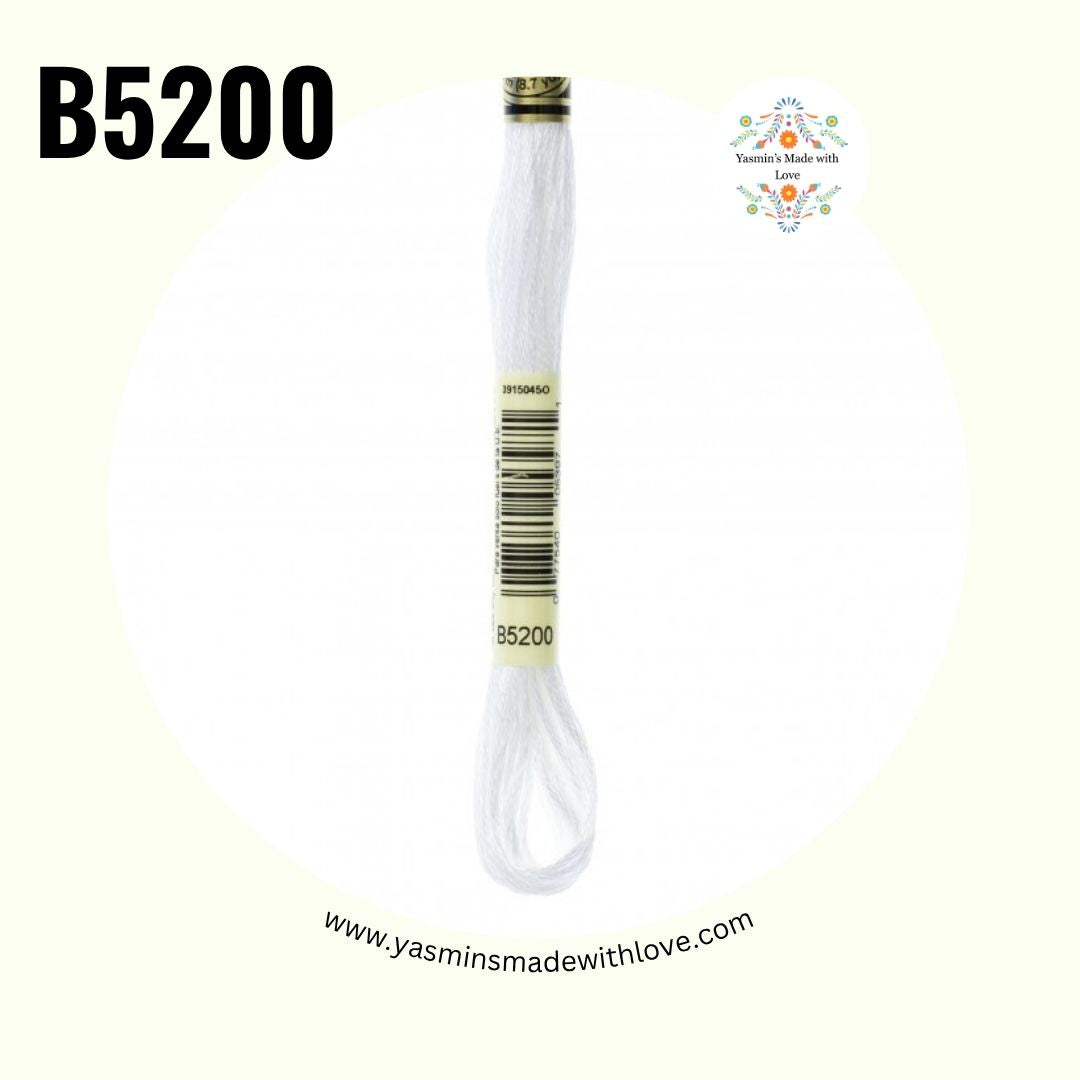 B5200 Snow White – DMC Mouliné Standard Cotton