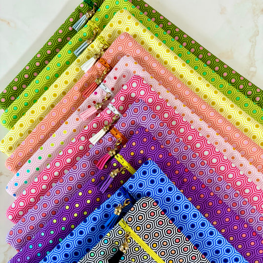 True Colors Hexagons Project Bag 11"×14" (27.9cm × 35.6cm)