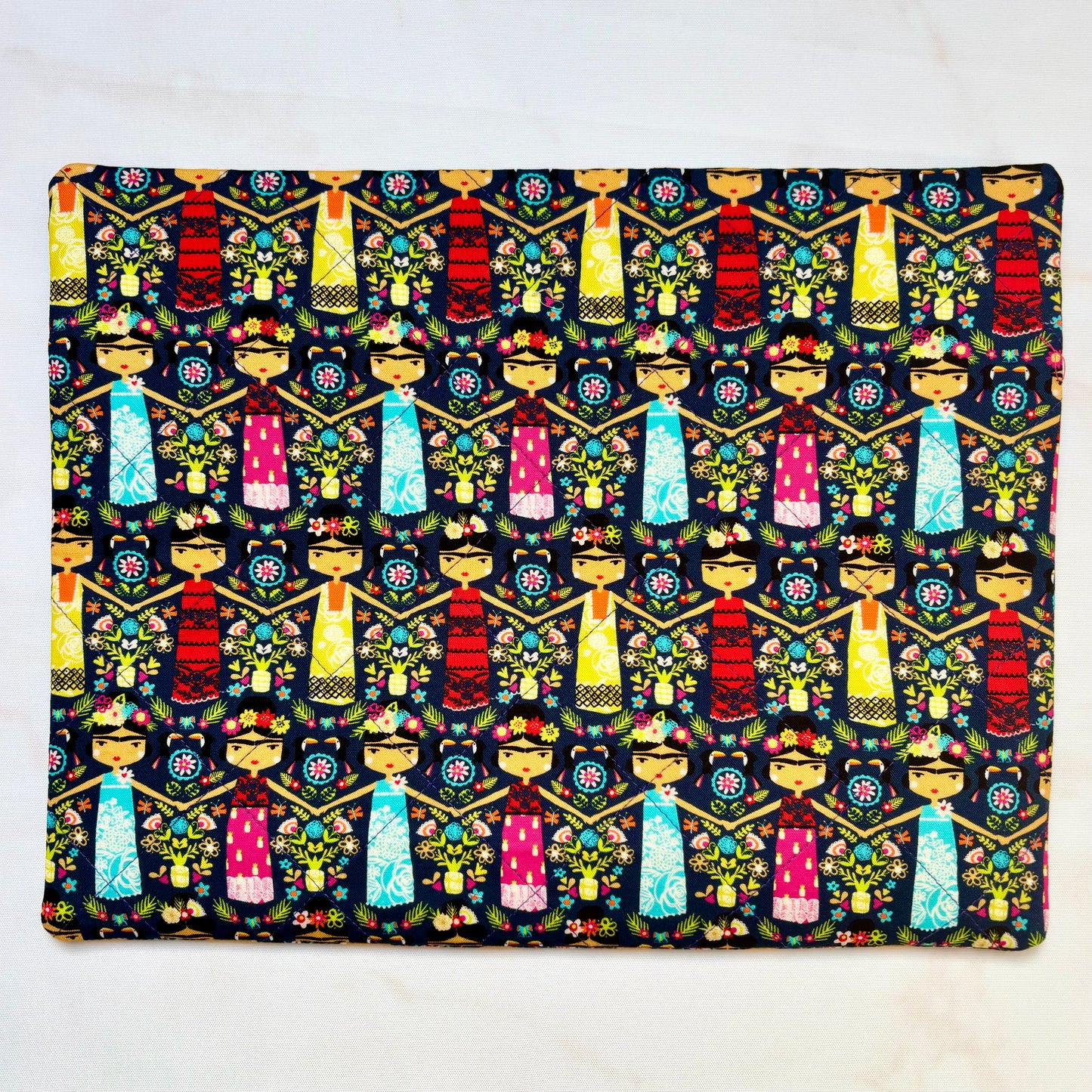 Frida Project Bag 11×14 quilting cotton craft organiser