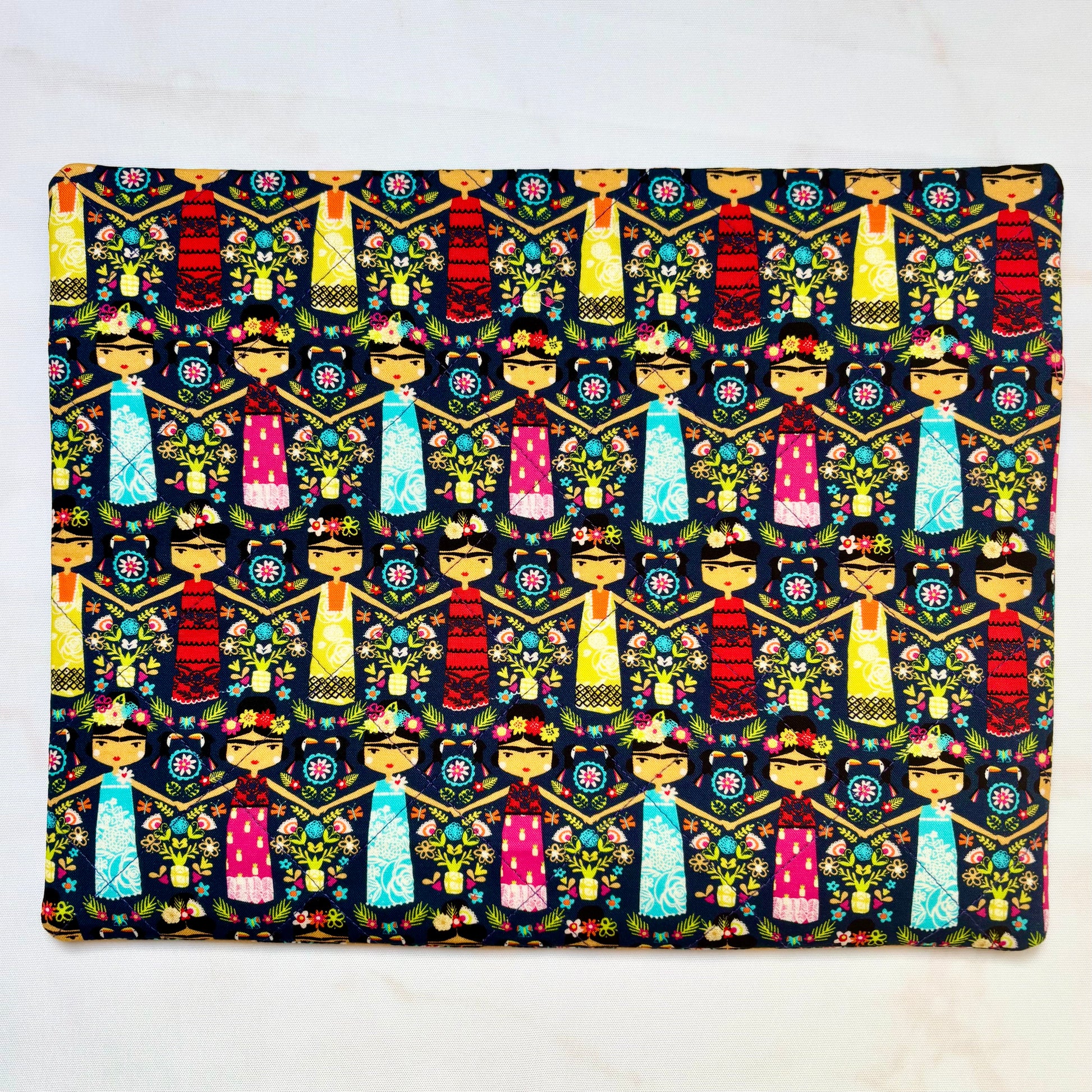 Frida Project Bag 11×14 quilting cotton craft organiser