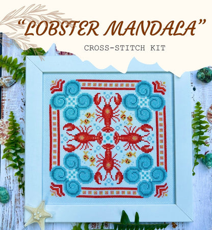 Lobster Mandala Cross-Stitch Kit