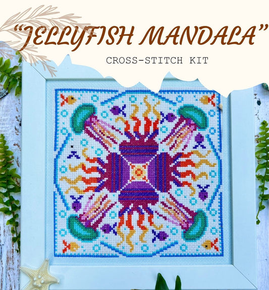 Jellyfish Mandala Cross-stitch Kit