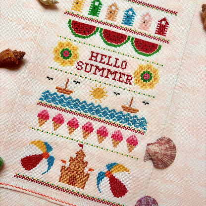 Hello Summer Band Sampler Cross-stitch Chart