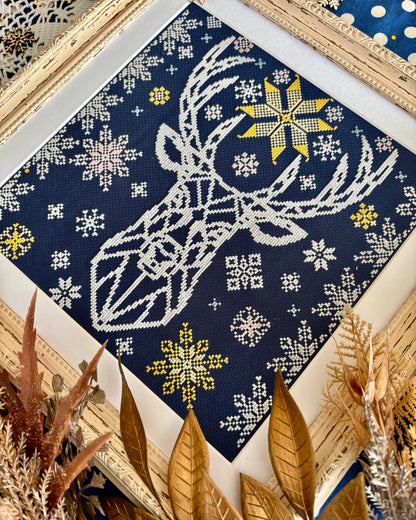 Stag Quaker Cross-stitch Chart