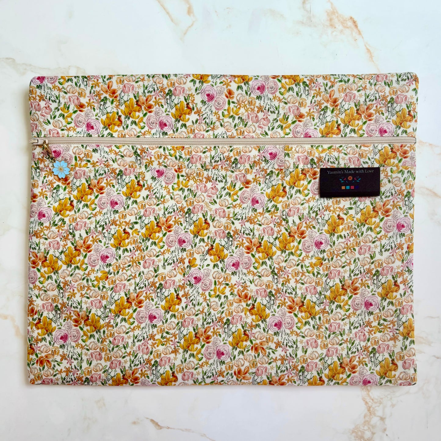 Meadow Flowers Project Bag 11’x14’ (27.9cm x 35.6cm)