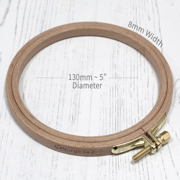 Nurge Beech Screwed Embroidery Hoops (Size 2-6)