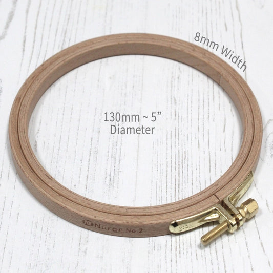Nurge Beech Screwed Embroidery Hoops (Size 2-6)
