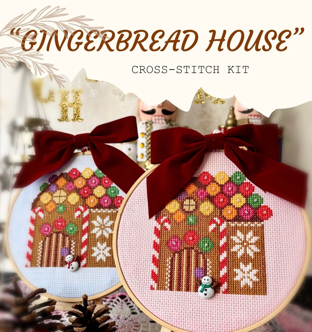 Gingerbread House Cross-stitch Kit