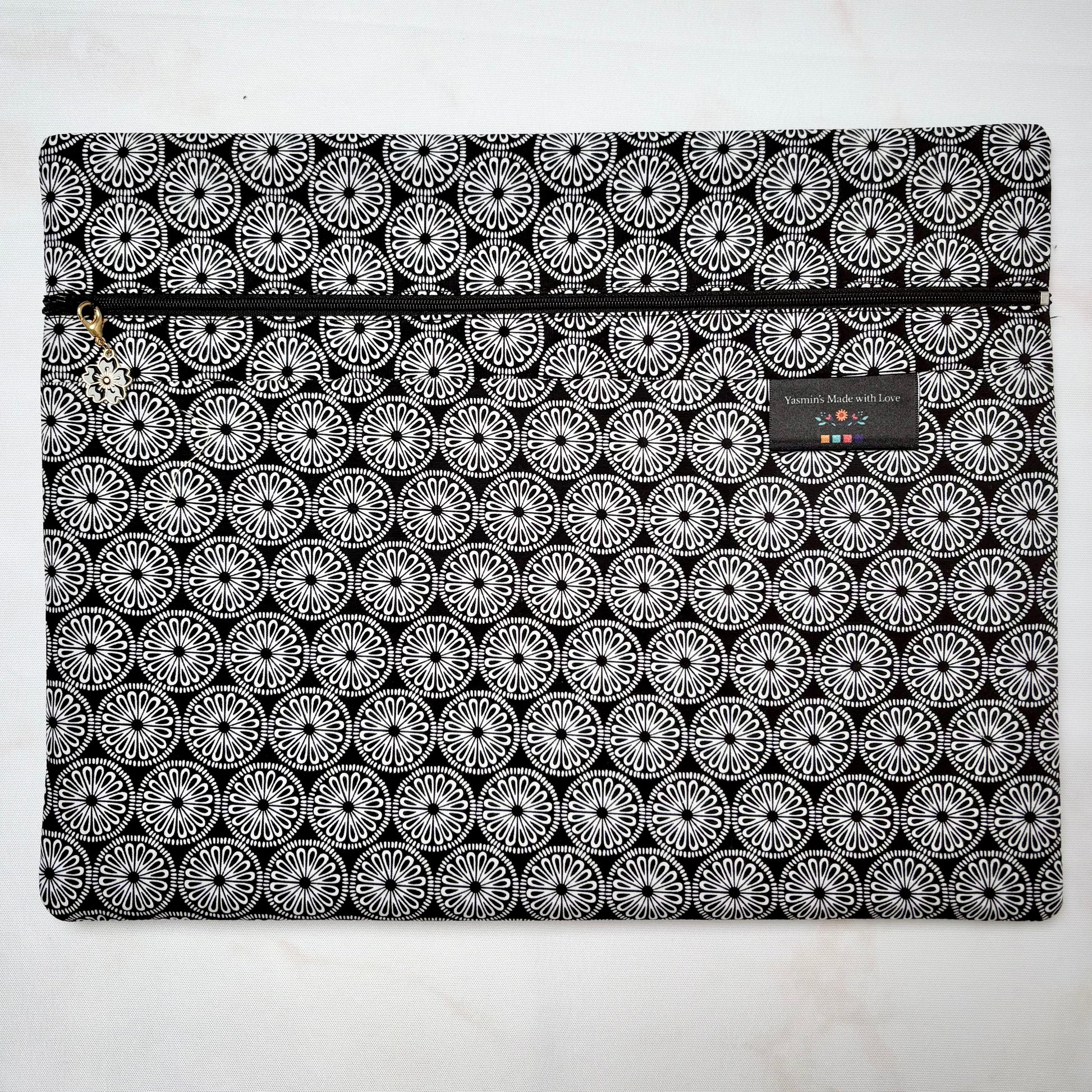 Night & Day Project Bag 11×14 quilting cotton craft organiser
