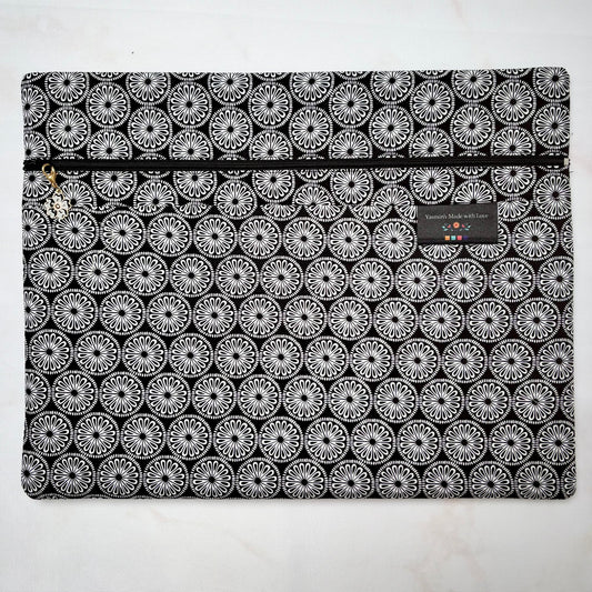 Night & Day Project Bag 11×14 quilting cotton craft organiser