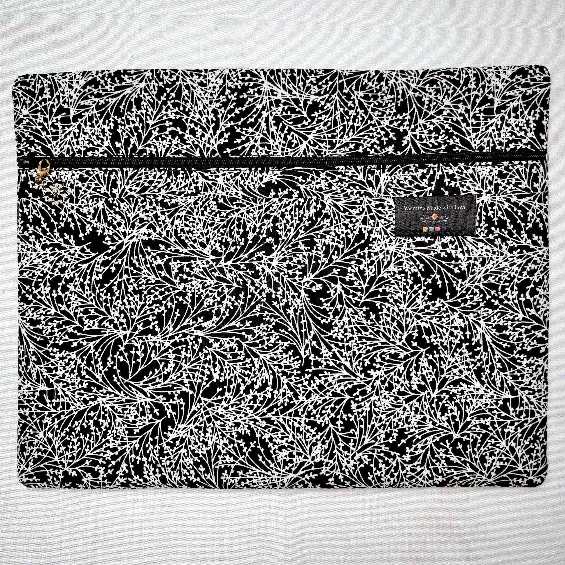 Night & Day Project Bag 11×14 quilting cotton craft organiser