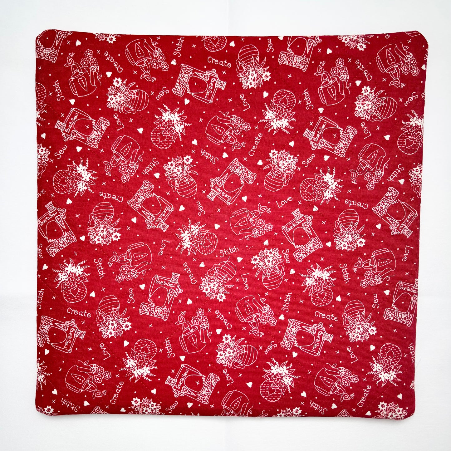 Say It With a Stitch Guardian Angel Project Bag 12×12 quilting cotton craft organiser