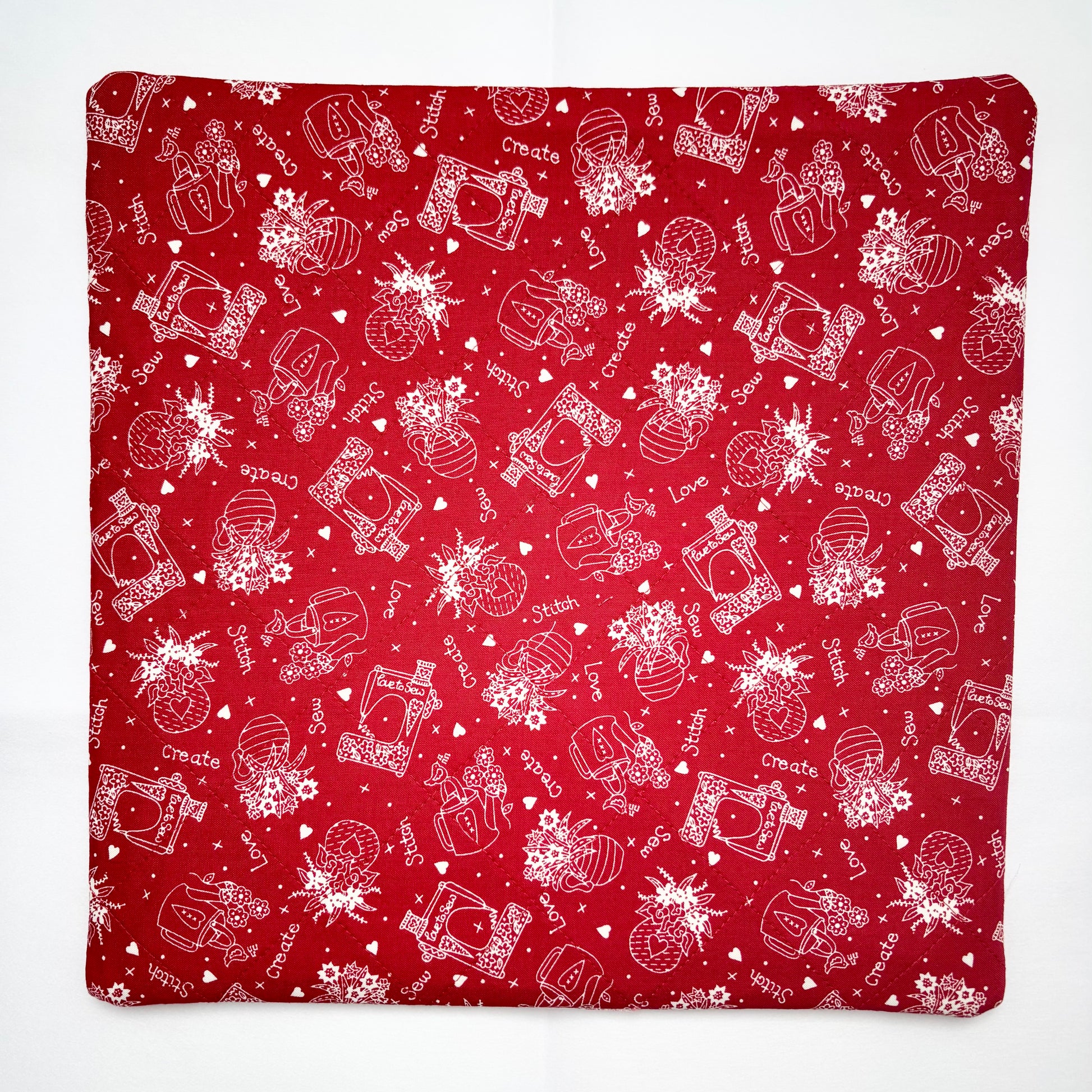 Say It With a Stitch Guardian Angel Project Bag 12×12 quilting cotton craft organiser