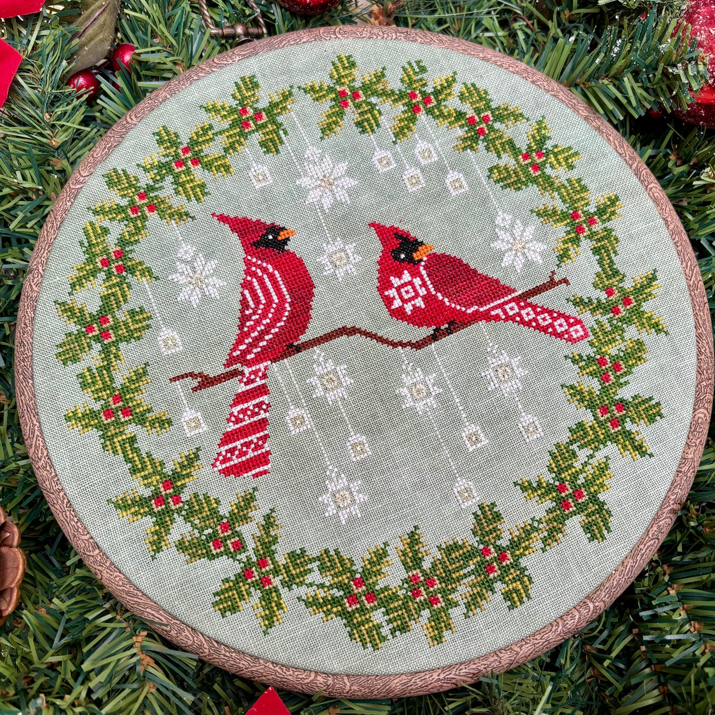 Winter Greetings Cross-stitch Pattern