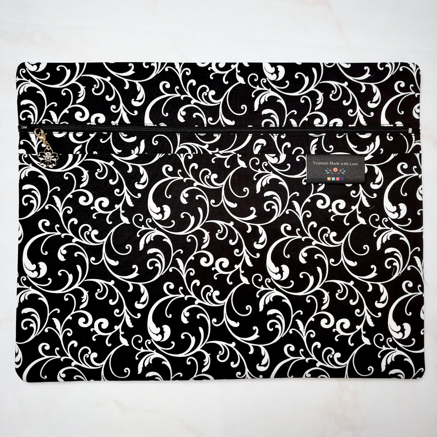 Night & Day Project Bag 11×14 quilting cotton craft organiser