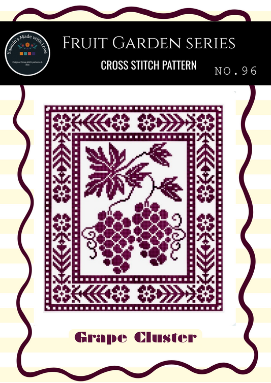 Grape Cluster Cross stitch Chart