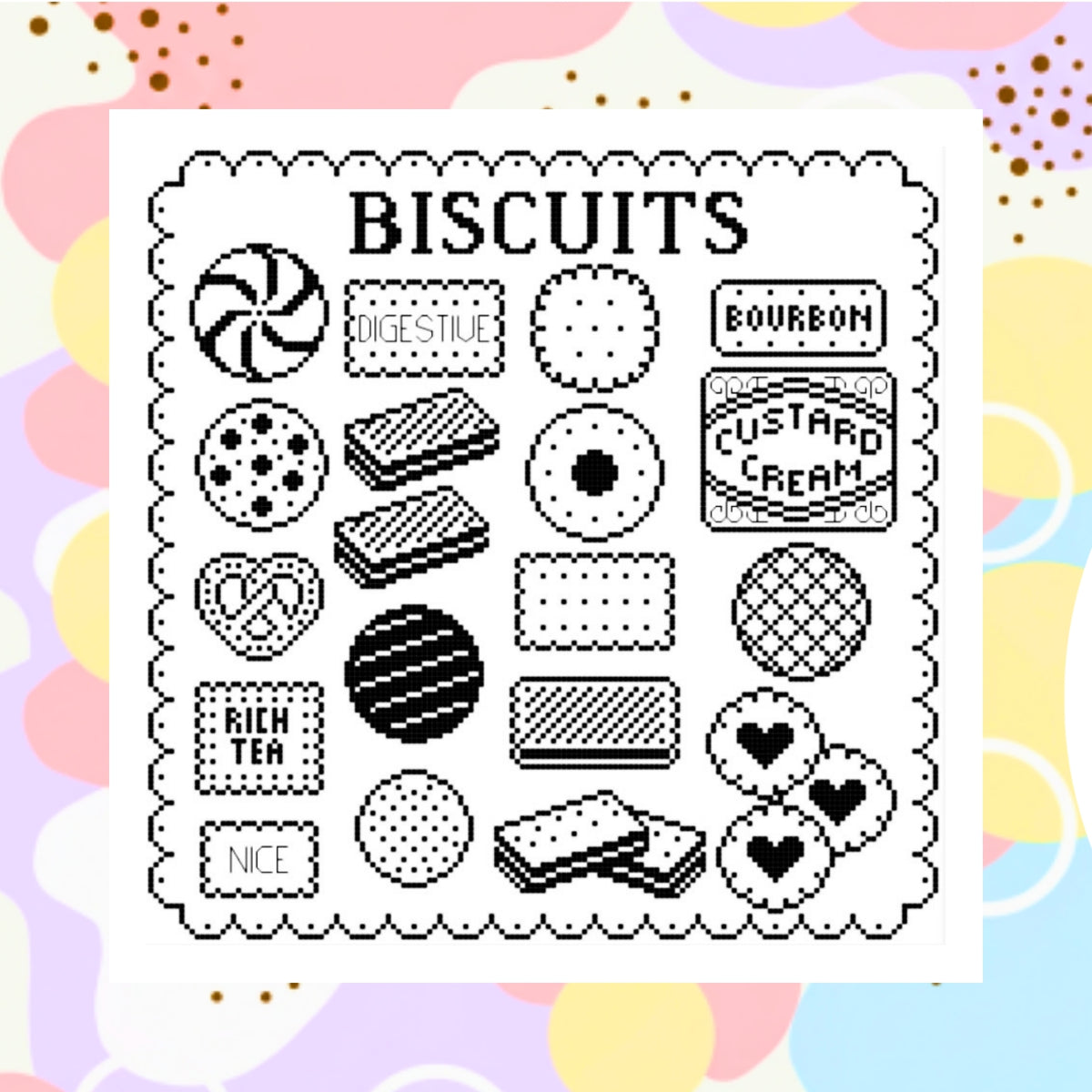 Biscuit Sampler Cross Stitch Pattern