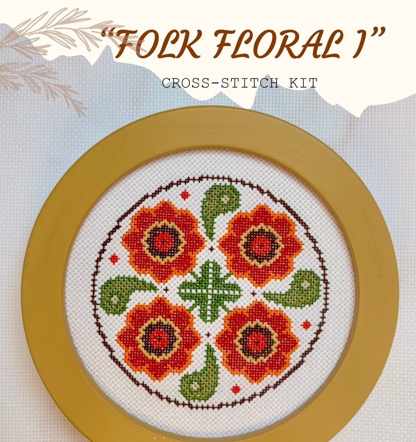 Folk Floral 1 Cross-stitch Kit