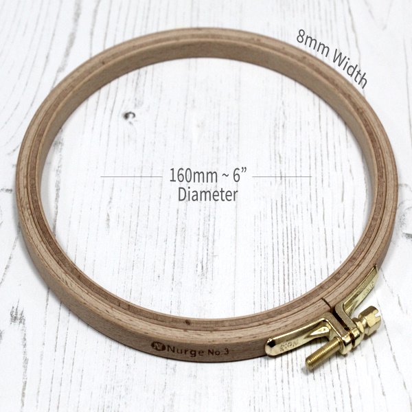 Nurge Beech Screwed Embroidery Hoops (Size 2-6)