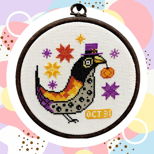 Halloween Bird Cross Stitch Kit