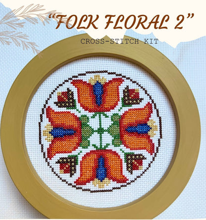 Folk Floral 2 Cross-stitch Kit