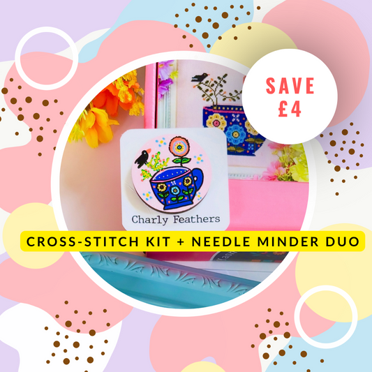 Cross-stitch Kit & Needle Minder Duo
