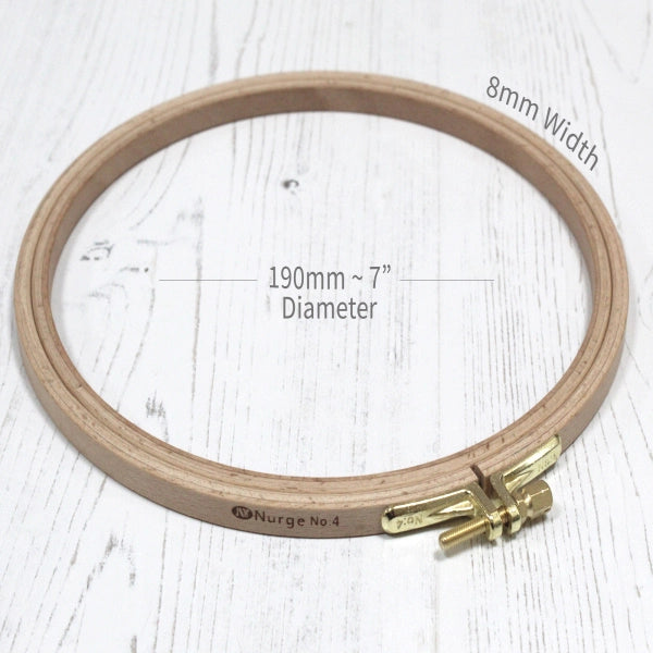 Nurge Beech Screwed Embroidery Hoops (Size 2-6)