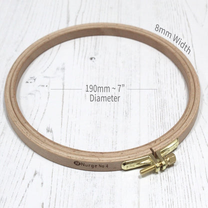 Nurge Beech Screwed Embroidery Hoops (Size 2-6)