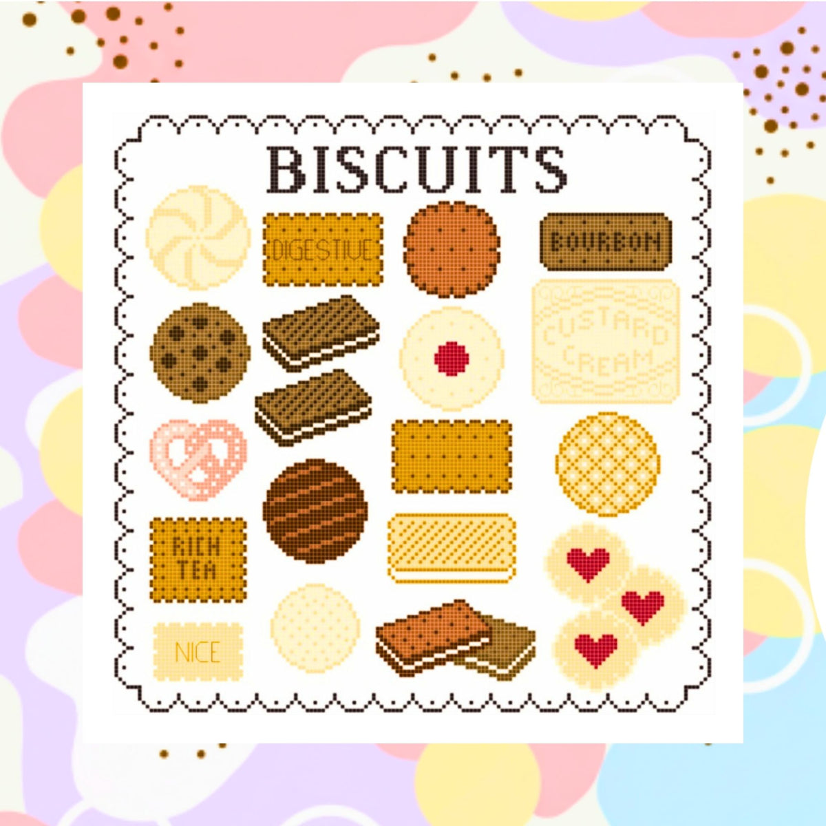 Biscuit Sampler Cross Stitch Pattern