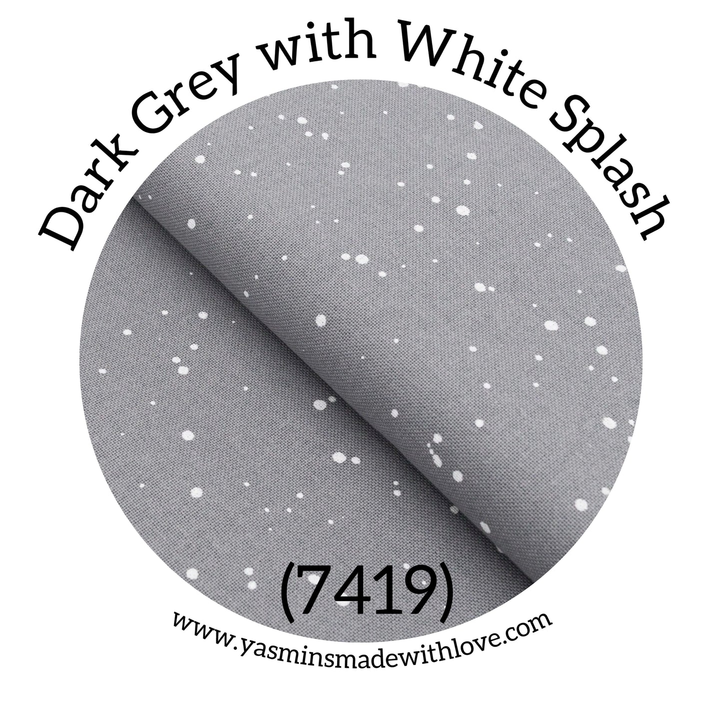 Zweigart 32ct Murano Evenweave – Dark Grey with White Splash (7419)