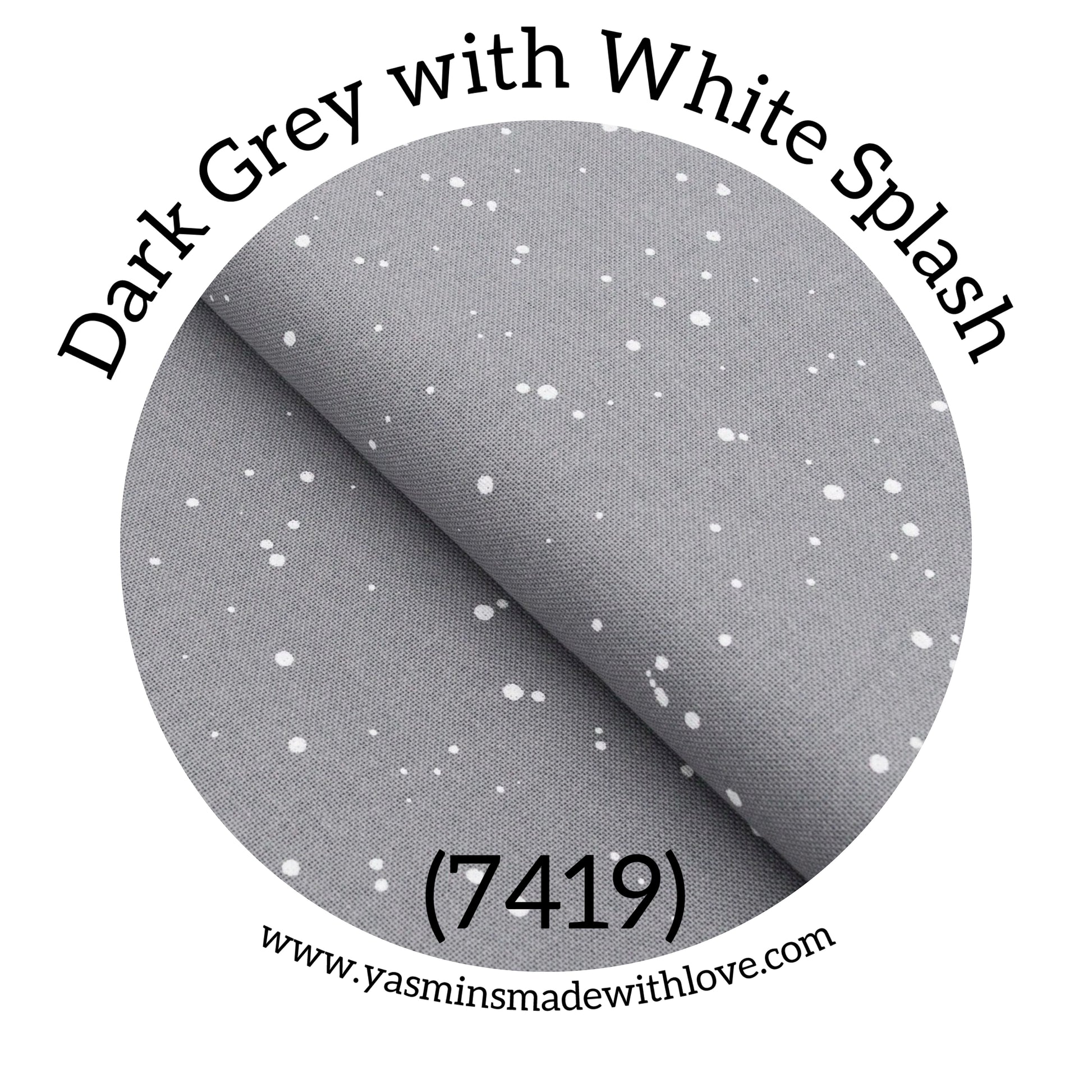 Zweigart 32ct Murano Evenweave – Dark Grey with White Splash (7419)