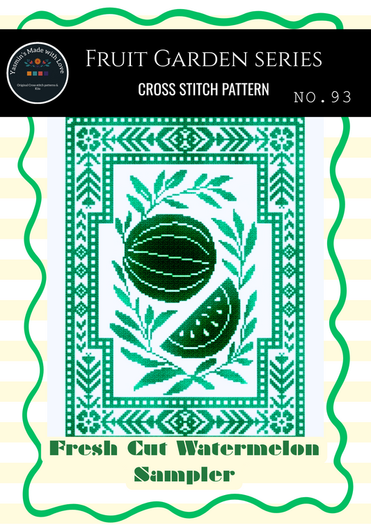 Fresh Cut - Watermelon Sampler Cross Stitch Chart
