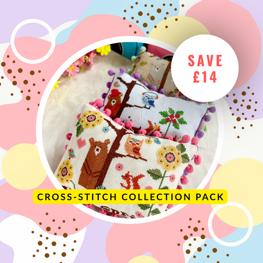 Cross Stitch Kit Collection | 3 Kit Bundle Handmade Series