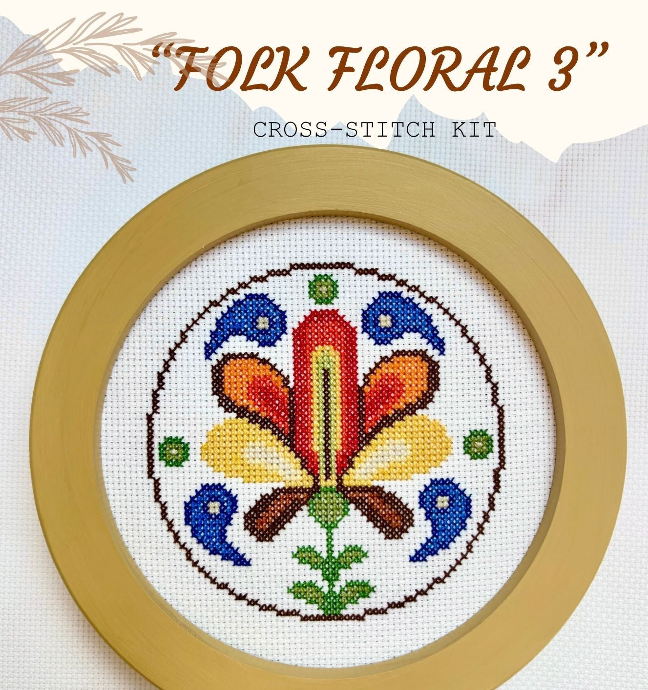 Folk Floral 3 Cross-stitch Kit