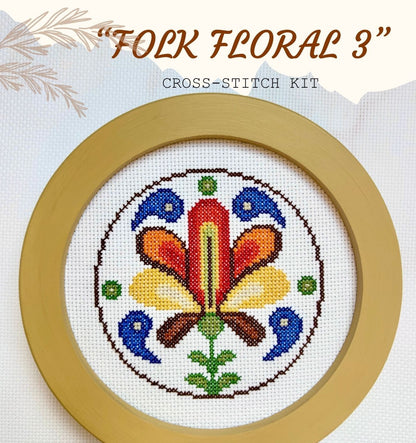 Folk Floral 3 Cross-stitch Kit