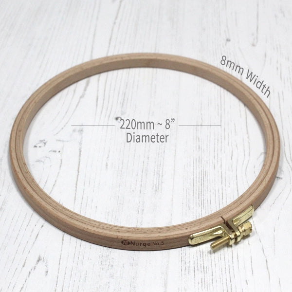 Nurge Beech Screwed Embroidery Hoops (Size 2-6)