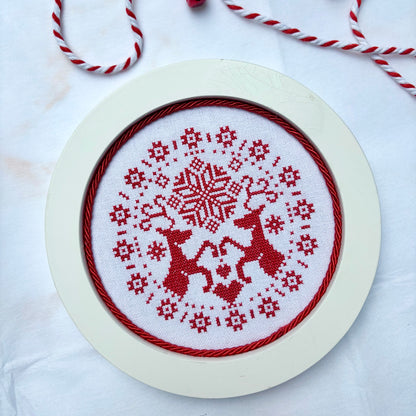 Yuletide in Red & White Cross-stitch Booklet