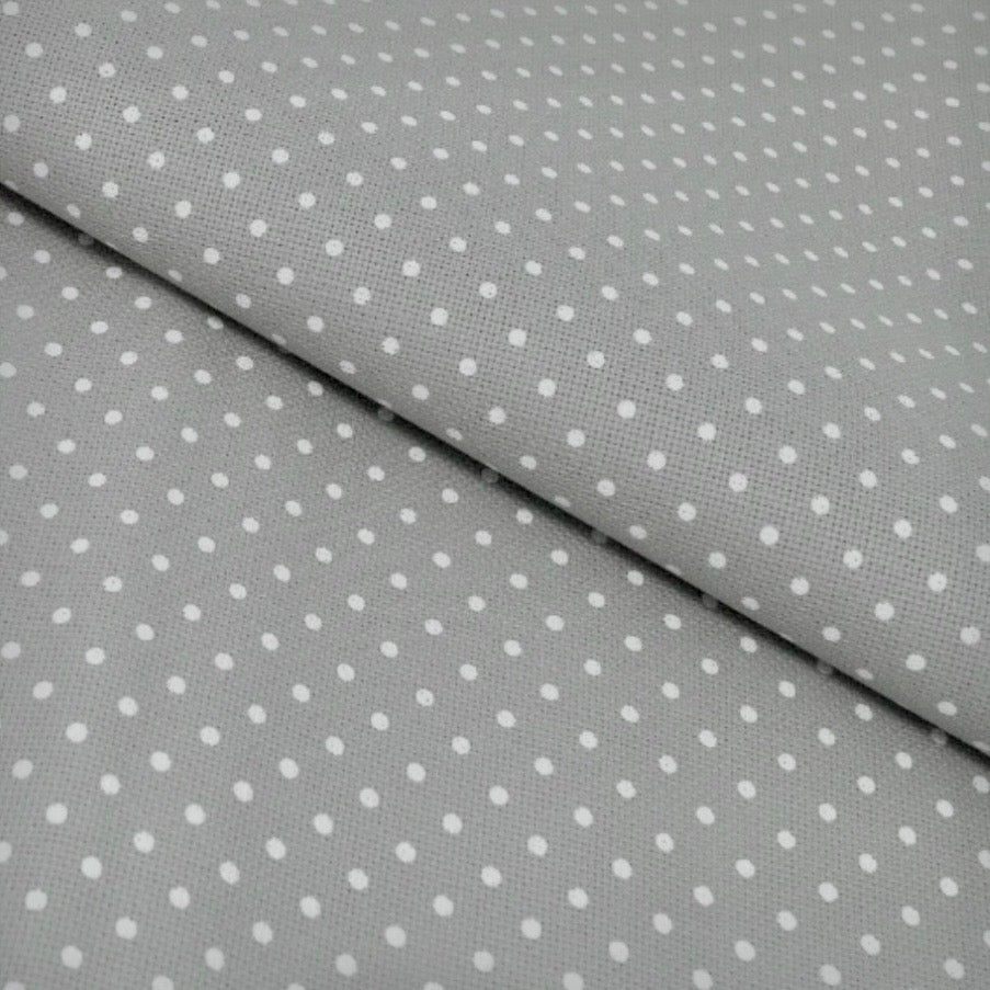 Zweigart 32ct Murano Evenweave – Grey with White Petit Point (7349)