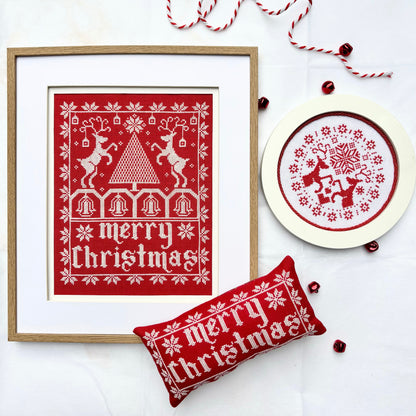 Yuletide in Red & White Cross-stitch Booklet