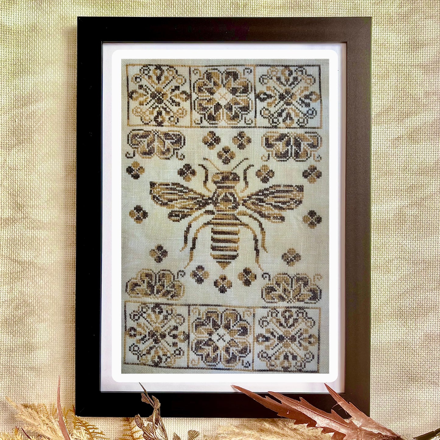 Nature's Geometry - Wasp Cross-stitch Pattern