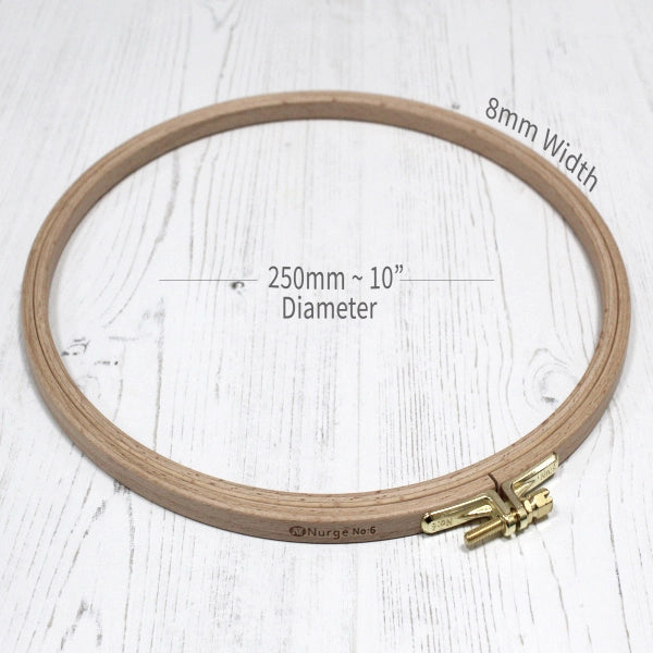 Nurge Beech Screwed Embroidery Hoops (Size 2-6)