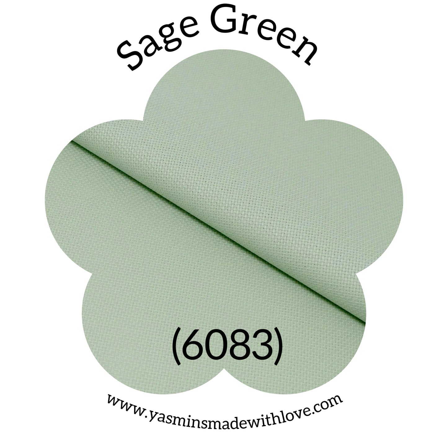 Zweigart 14ct Sage Green Aida Fabric – 6083