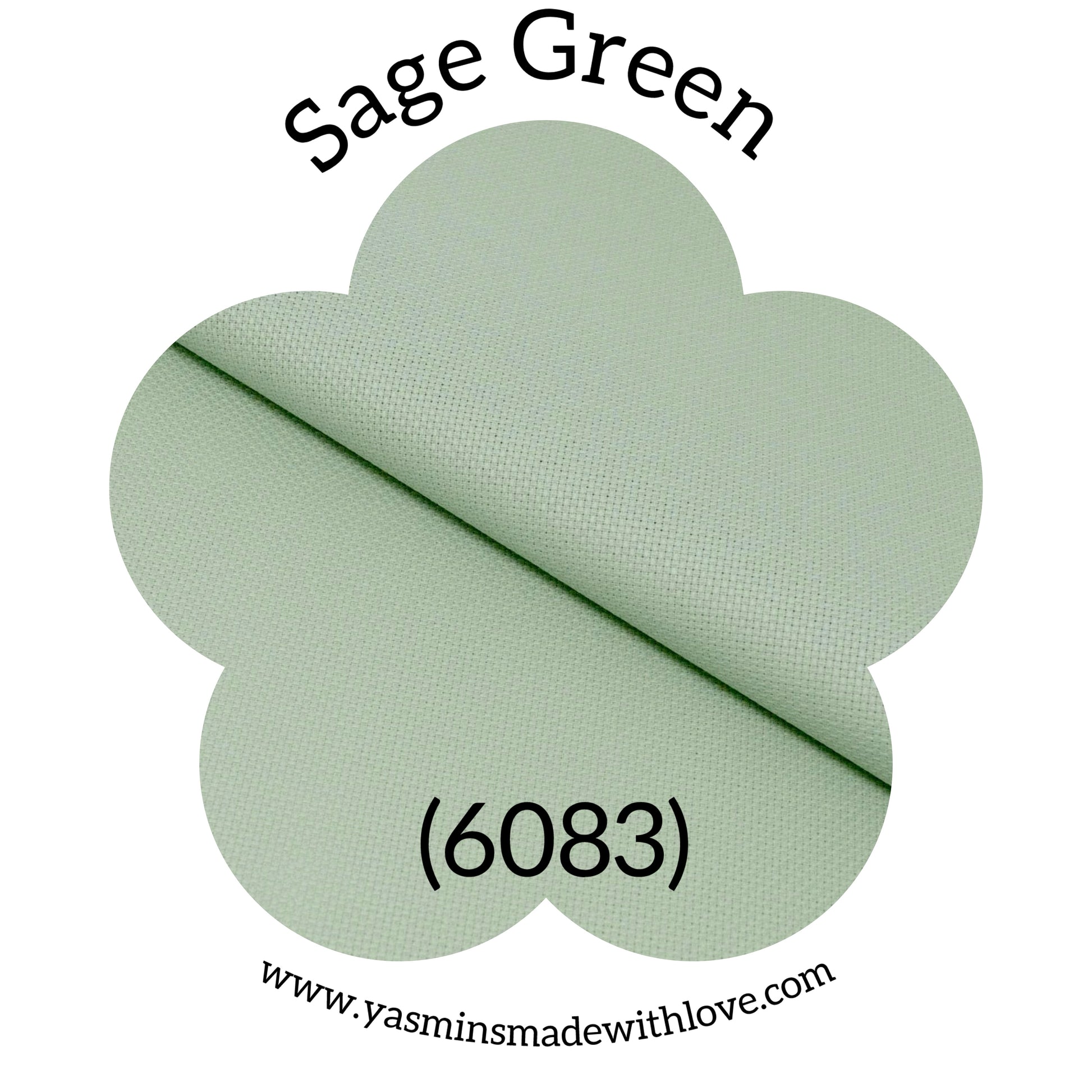 Zweigart 14ct Sage Green Aida Fabric – 6083