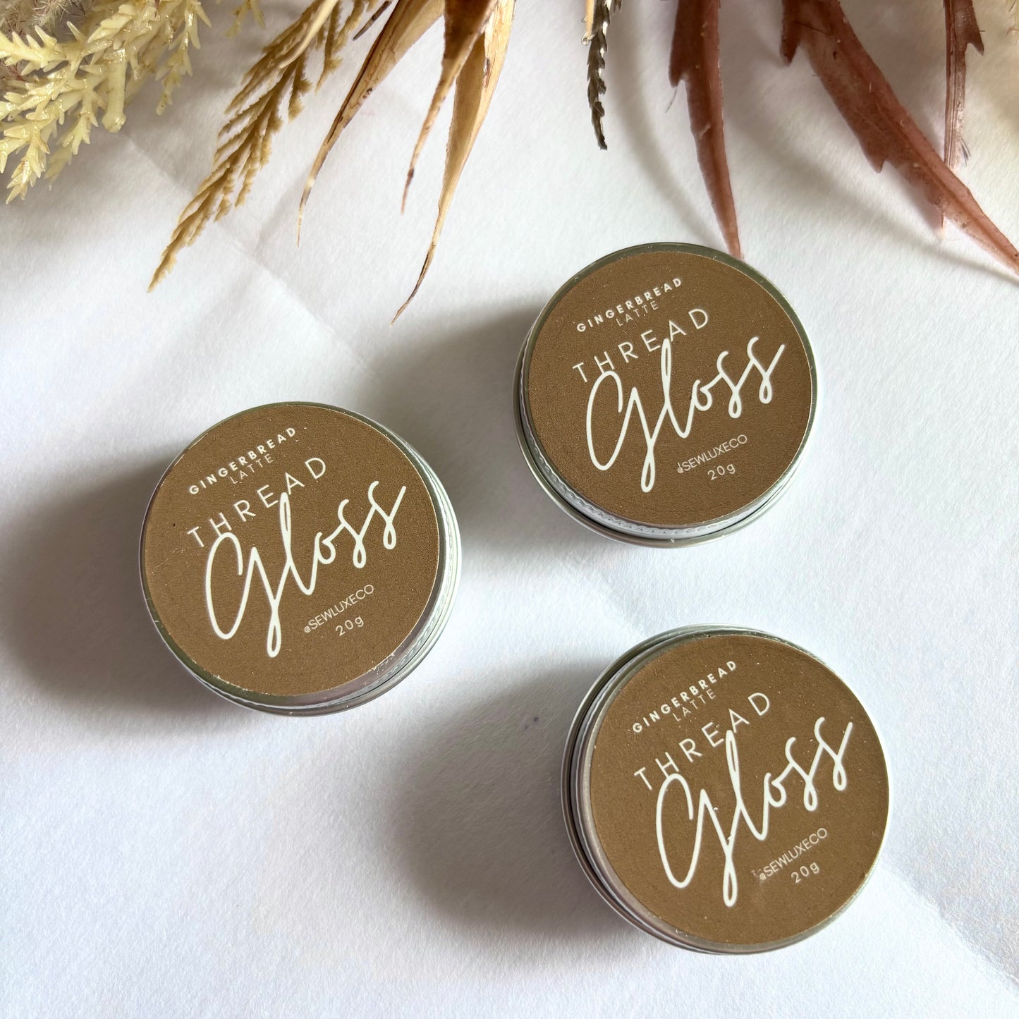Gingerbread latte scented thread gloss for embroidery