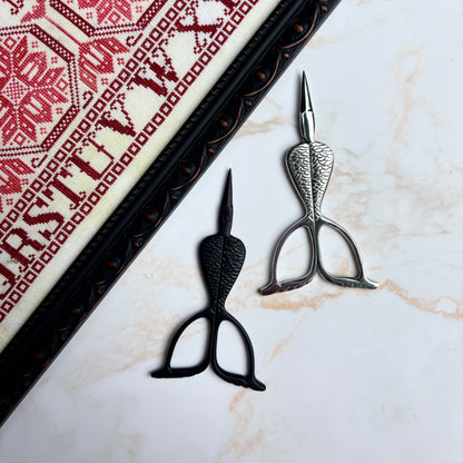 Kelmscott mermaid scissors—unique handle, ideal for needlework