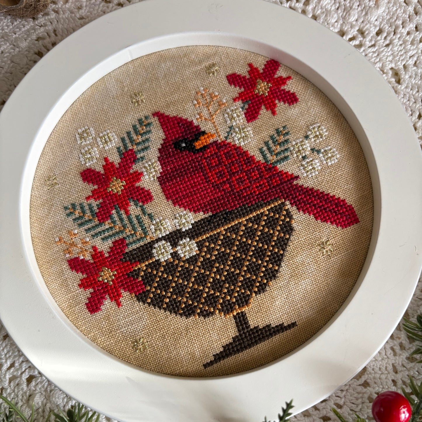 Carlos the Red Cardinal Cross-stitch Pattern