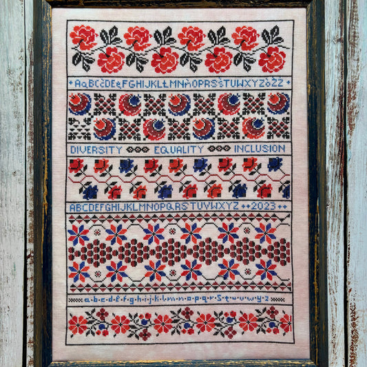 Band Sampler Cross-stitch Chart
