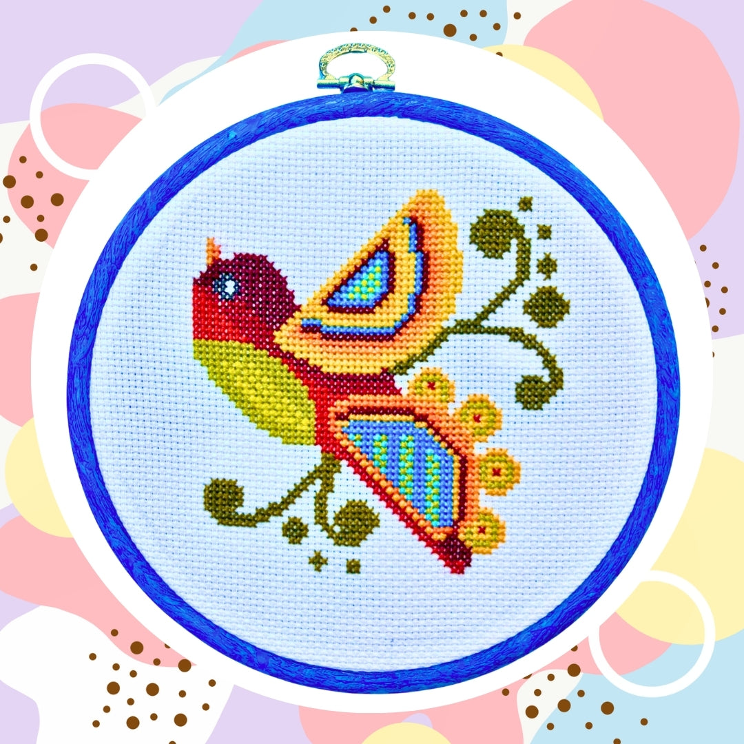 Rainbow Aviary Cross Stitch Kit