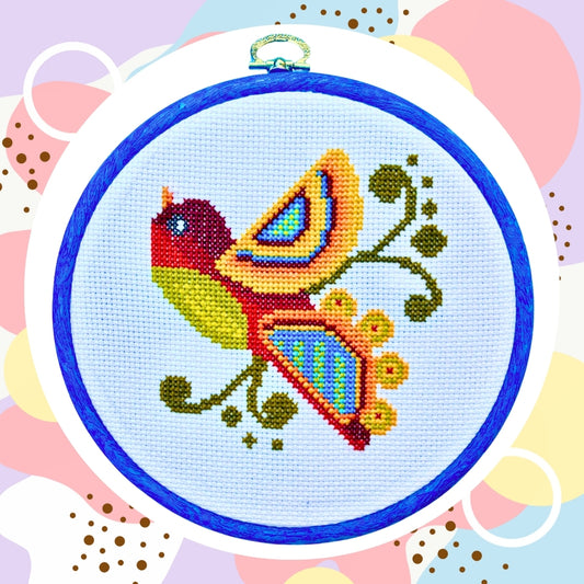 Rainbow Aviary Cross Stitch Kit